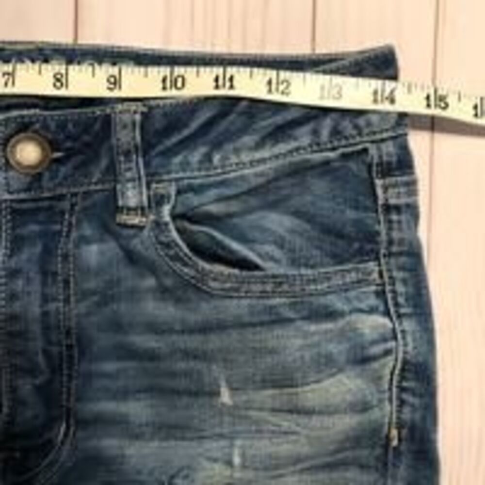 Women’s American Eagle super stretch jeans distressed destroyed sz 8 cropped 29 - Picture 8 of 10